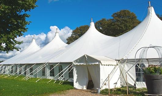 multiple portable restrooms for large-scale outdoor events, ensuring availability for all guests in Cahokia IL